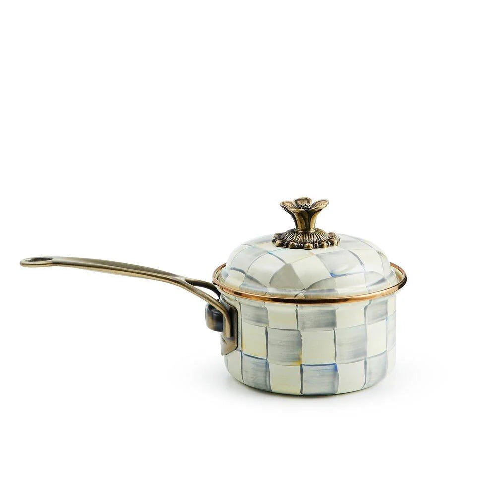 Sterling Check Enamel 1 Qt. Saucepan