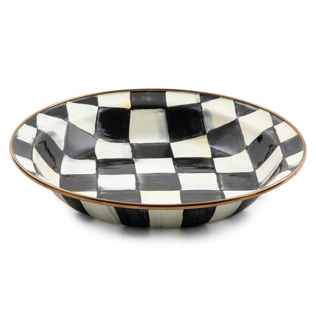 Courtly Check Enamel Pie Plate