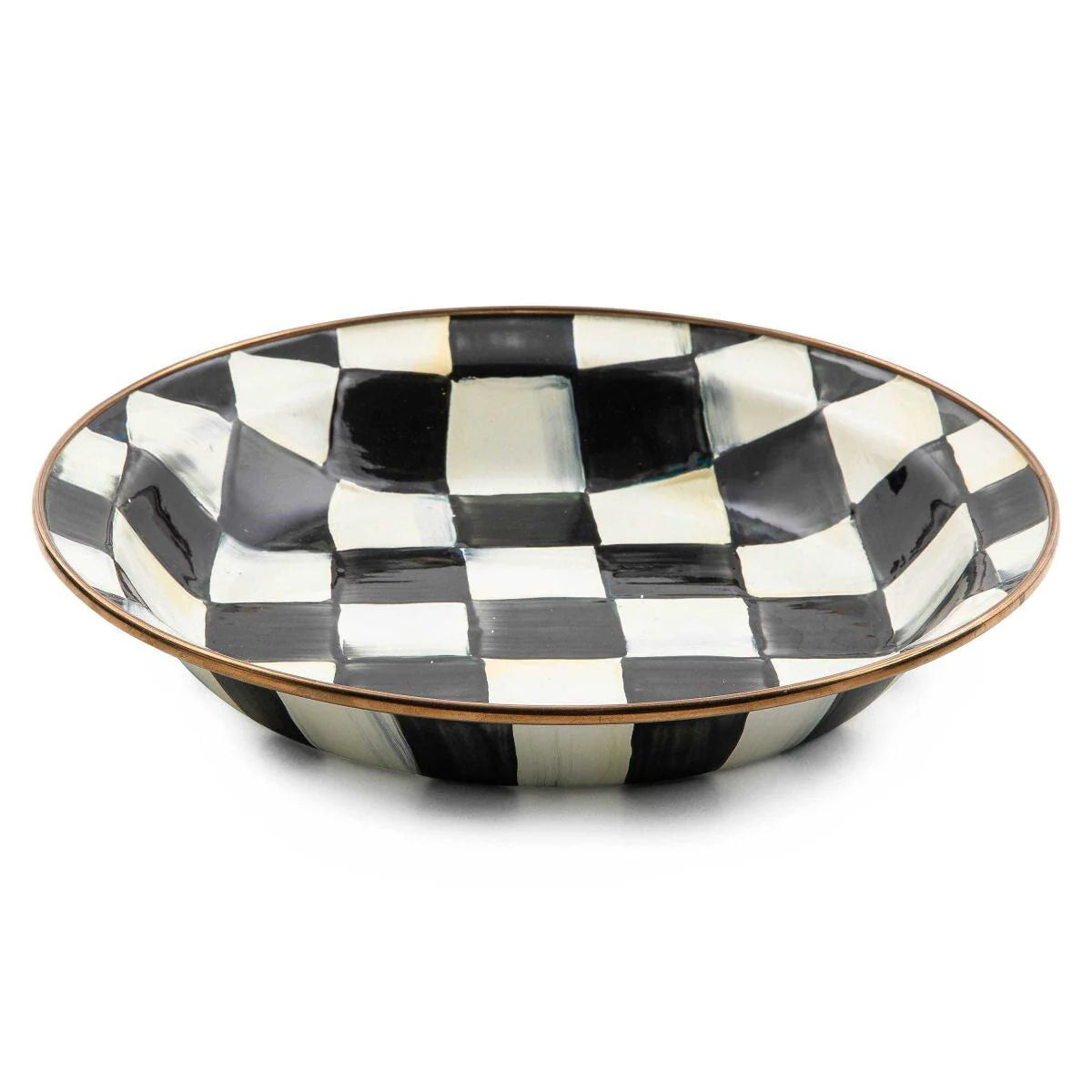 Courtly Check Enamel Pie Plate