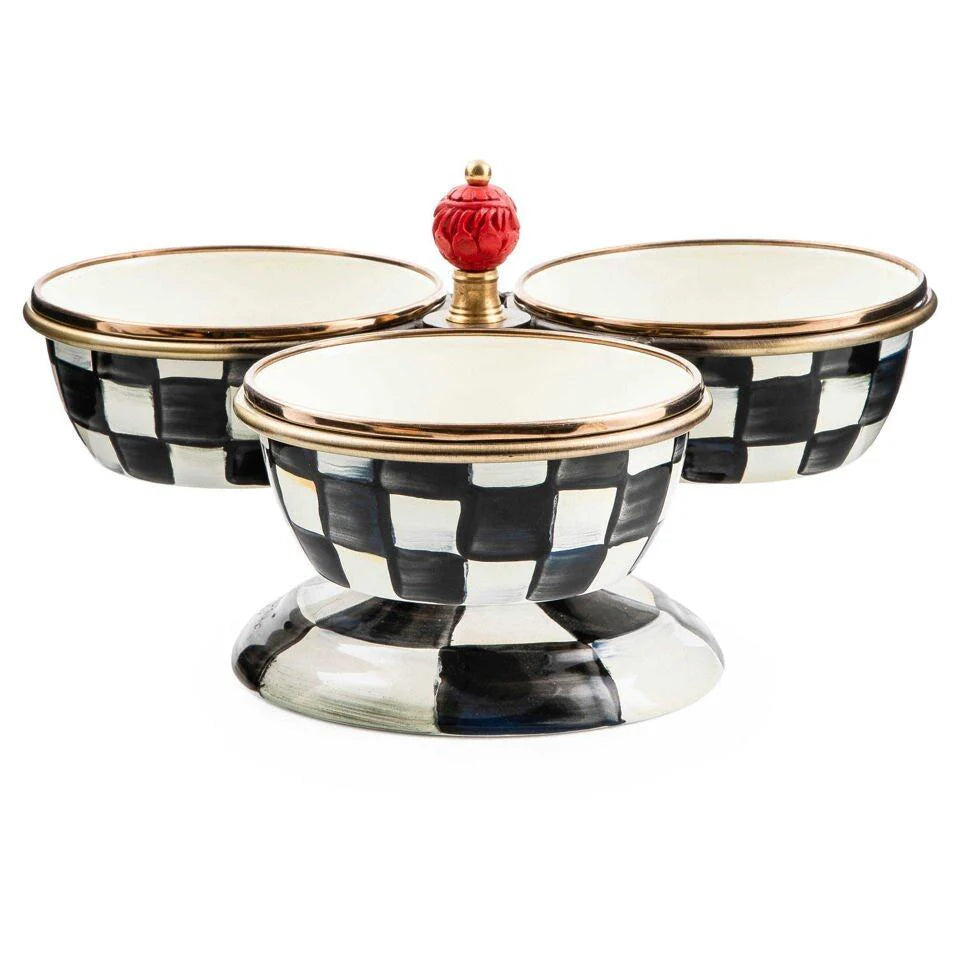 Courtly Check Enamel Triplicity by Mackenzie-Childs