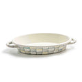 Mackenzie-Childs Sterling Check Medium Oval Gratin Dish