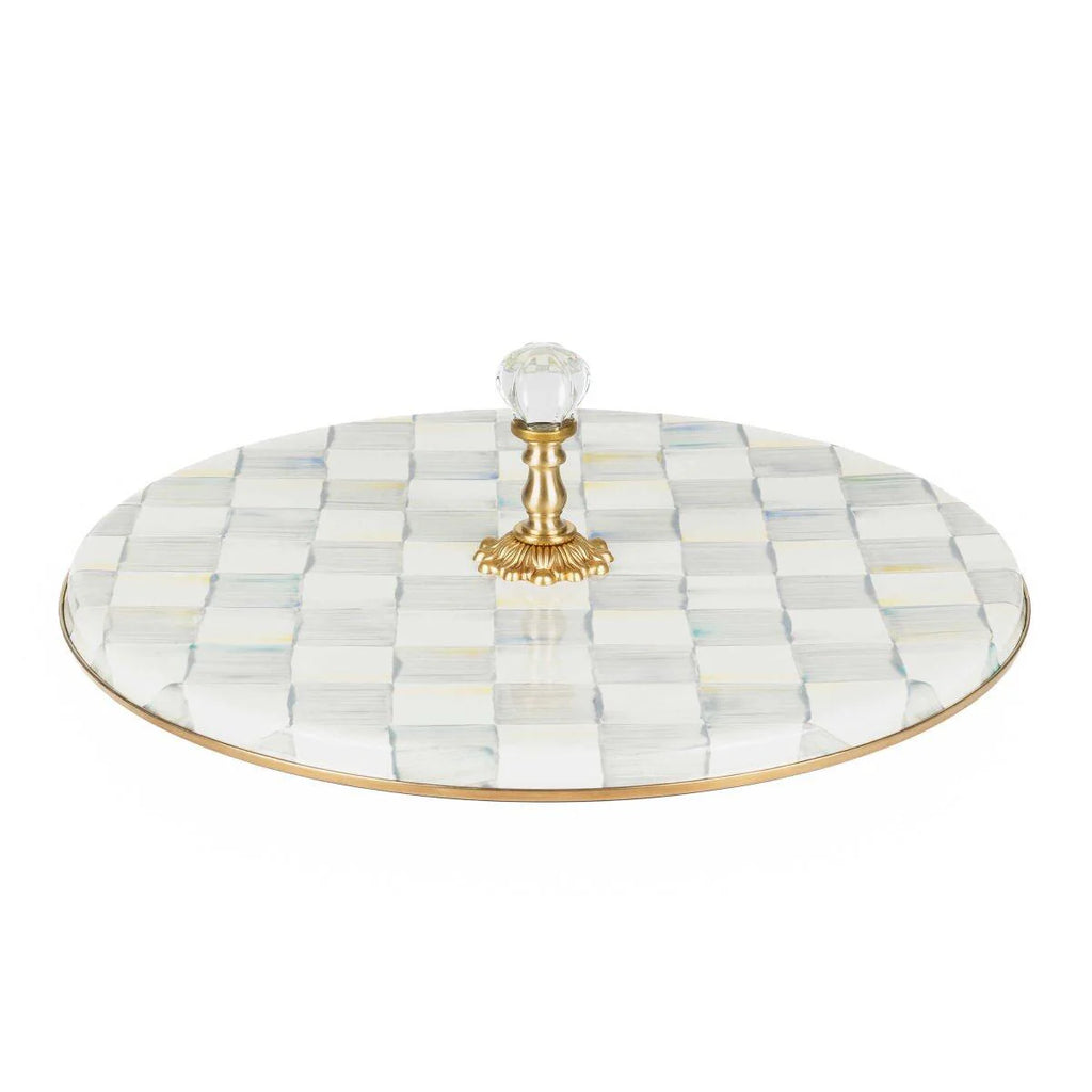 Sterling Check Enamel Cheese Course - Serveware