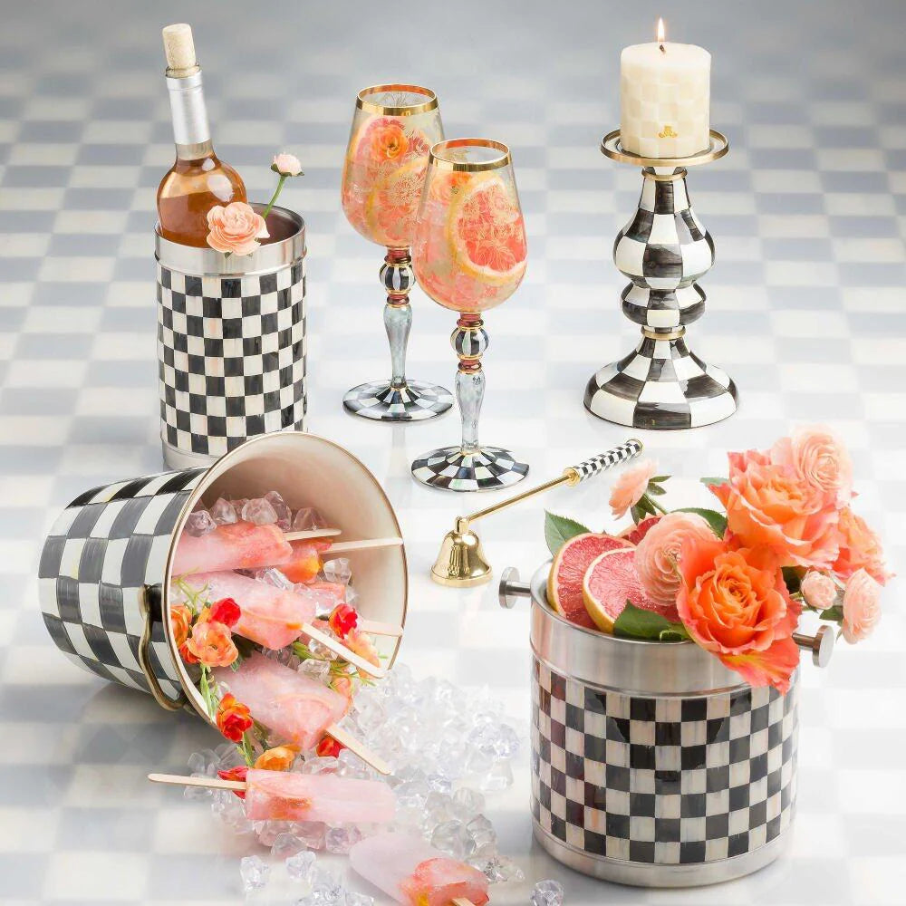 Courtly Check Design Enamel Wine Cooler